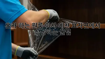 혼자 하는 원룸 이사? 예천 효자면에서 성공하는 꿀팁!